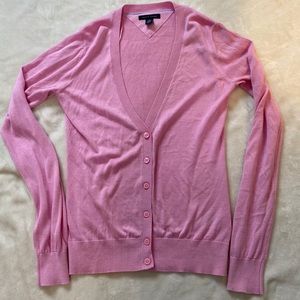 Y2K Tommy Hilfiger Pink Silk Blend Cardigan